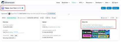 Smart Contract de AAVE