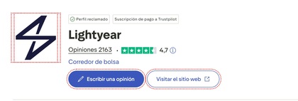 Lightyear broker opiniones en Trustpilot
