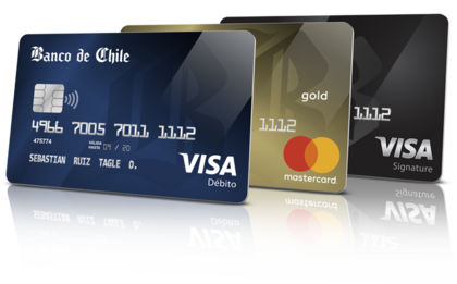 Imagen sobre las tarjetas de crédito del Banco de Chile