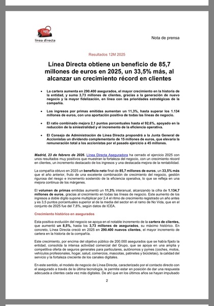 La semana de resultados de Línea Directa y el futuro.