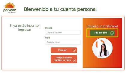 Pantalla de consulta cesantias