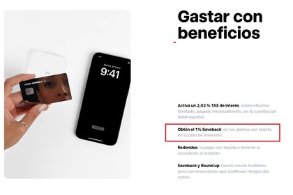 Obtén un 1% de Saveback