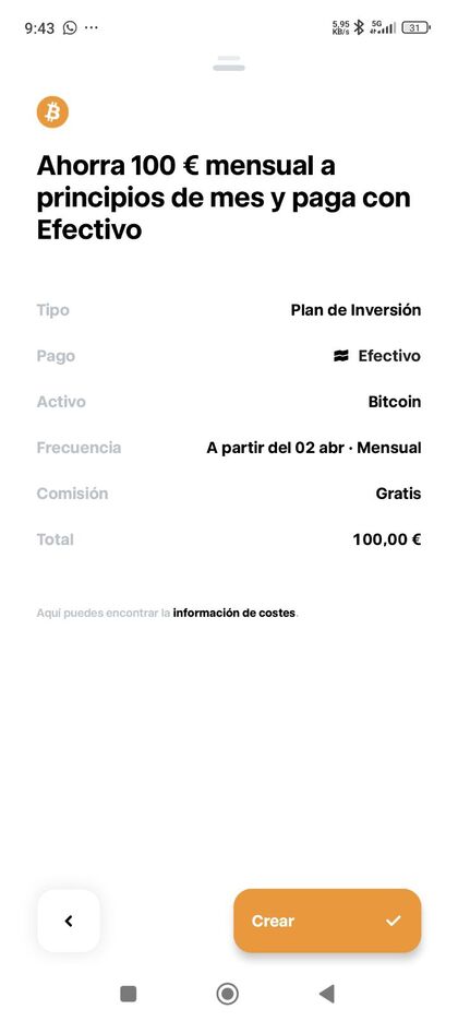 SaveBack en criptomonedas