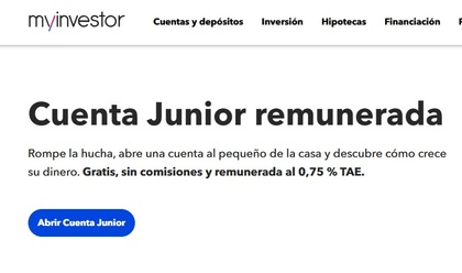 Cuenta infantil de MyInvestor