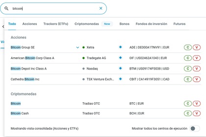 DEGIRO no dispone de ETFs de Bitcoin