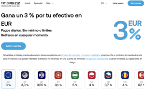 Trading 212: cuenta de saldo remunerada al 2,2% (y alternativas)