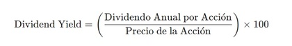 Fórmula del ratio de rentabilidad por dividendo