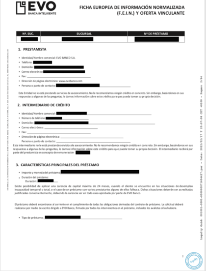 Ficha Europea de Información Normalizada