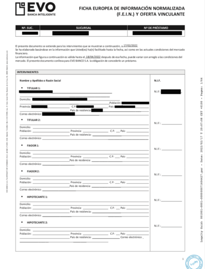 Ficha Europea de Información Normalizada