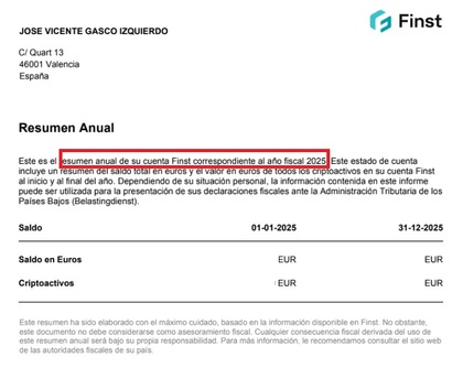 Informe fiscal de criptomonedas