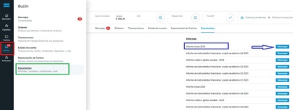Cómo descargar el Informe Fiscal en DEGIRO