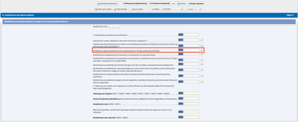 Casilla para declarar el cobro de dividendos en la Renta de España