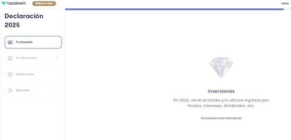 Elaboración de tu perfil fiscal en Taxdown