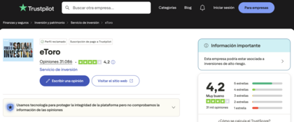 Opiniones eToro