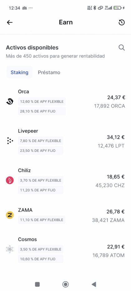 Programa de recompensas de algunas de las criptomonedas listadas en Bitvavo