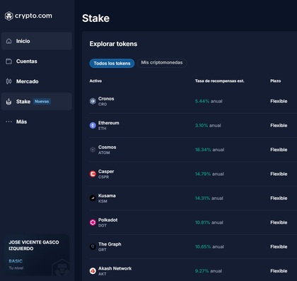 Program de staking de crypto.com