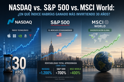 NASDAQ vs. S&P 500 vs. MSCI World: ¿En qué índice habrías ganado más invirtiendo 30 años?