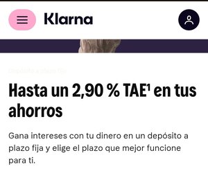 Klarna sube la apuesta: hasta 2,90% TAE en depósitos… ¿merece la pena?