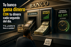 Tu banco gana dinero CON tu dinero cada segundo del día. Y tú, ¿cuánto te lleva a cambio?