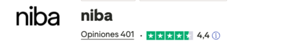 Opiniones de Niba vía Trustpilot