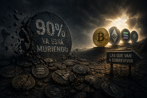 El gran colapso silencioso: el 90% de las criptomonedas ya está muriendo. Estas son las que van a sobrevivir