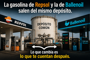 La gasolina de Repsol y la de Ballenoil salen del mismo depósito. Lo que cambia es lo que te cuentan después.