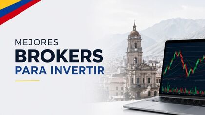 Brokers para invertir, mostrando gráficos y datos financieros en una pantalla de computadora.