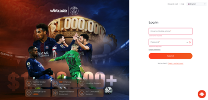 Iniciar sesión en el portal de WeTrade