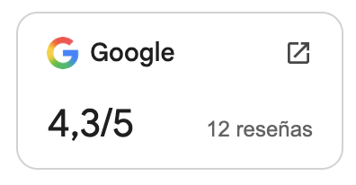 Puntuación CBRE Tasaciones en google