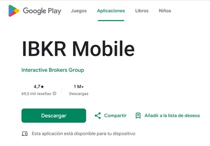 Opiniones de los usuarios de IBKR en Google Play Store