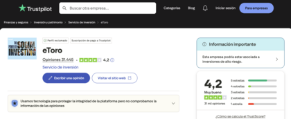 Opiniones eToro