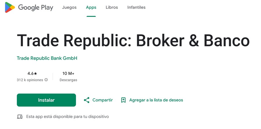 Opiniones de los usuarios de Google Play Store sobre Trade Republic