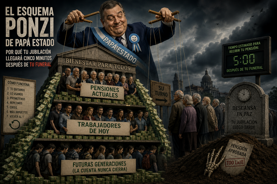 El Esquema Ponzi de papá Estado: Por qué tu jubilación llegará cinco minutos después de tu funeral