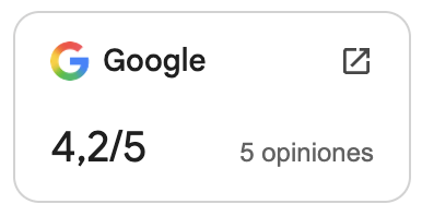 Puntuación Google opiniones Euroval Tasaciones