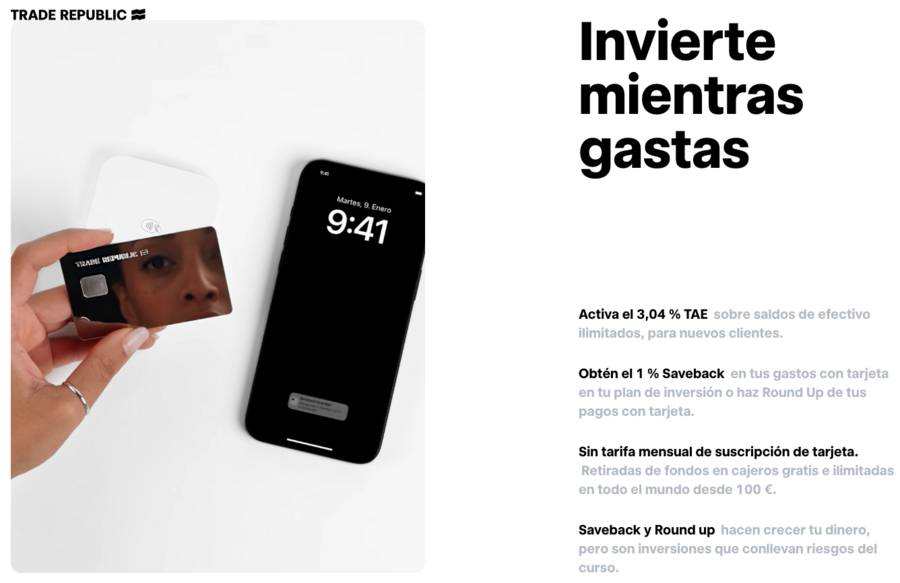 Interfaz de Trade Republic