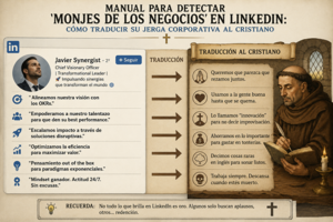Manual para detectar 'Monjes de los Negocios' en LinkedIn: Cómo traducir su jerga corporativa al cristiano