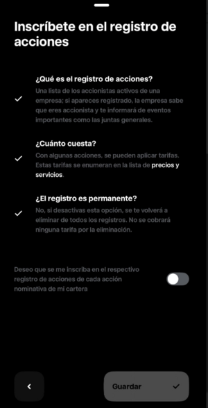 Cómo registrarte en el registro de acciones nominativas en Trade Republic paso a paso