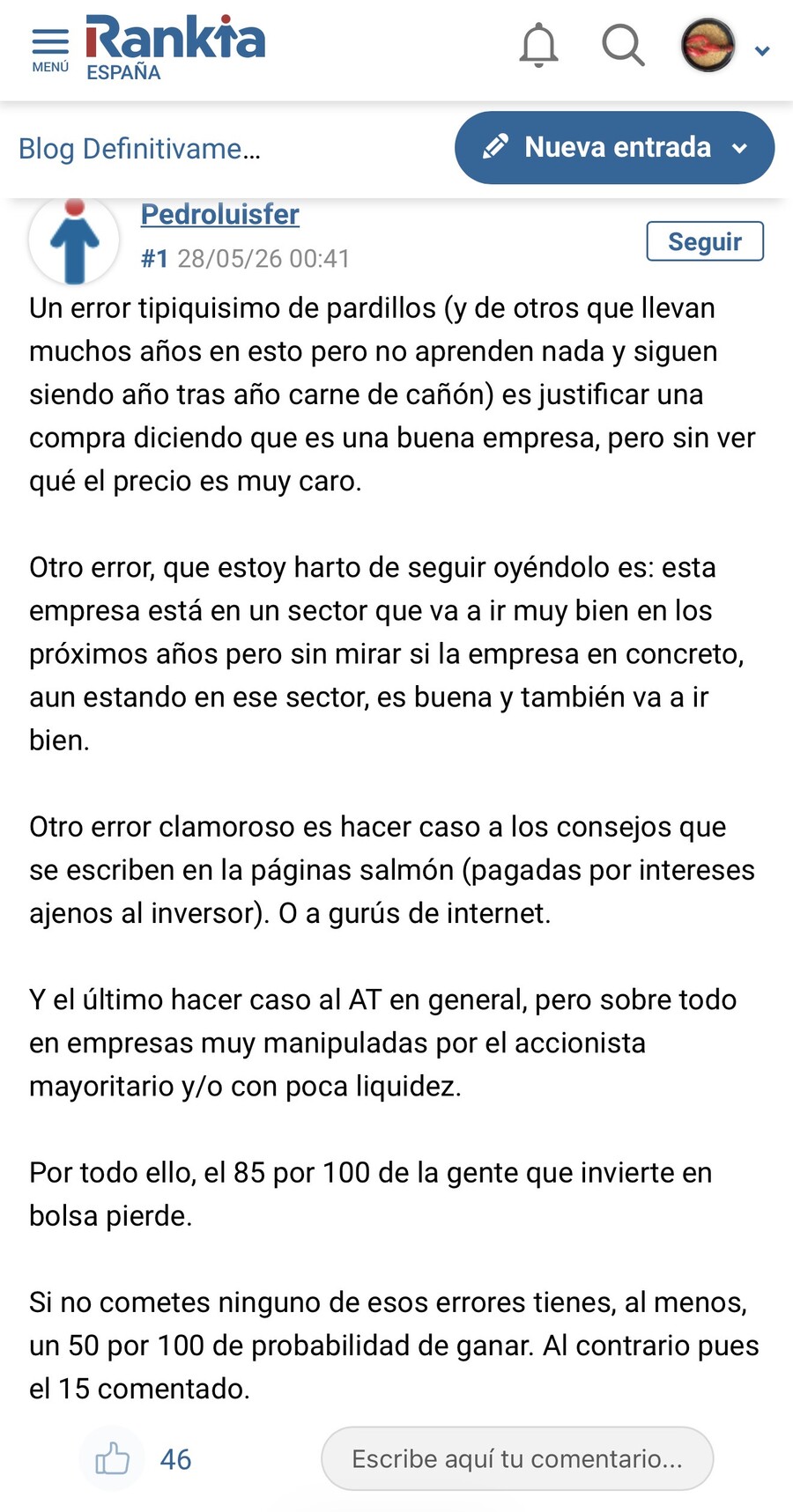 Gota a gota es peor.