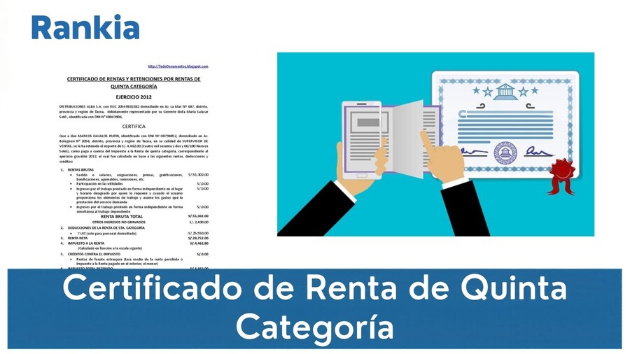 Certificado de Renta de Quinta Categoría