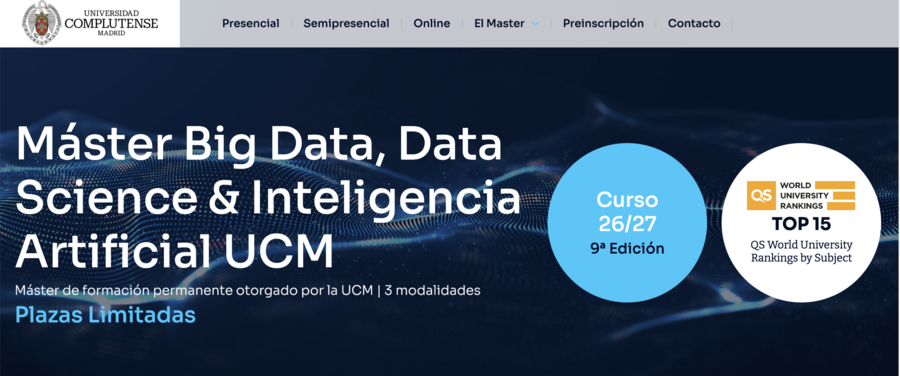Máster Big Data y Data Science en la UCM