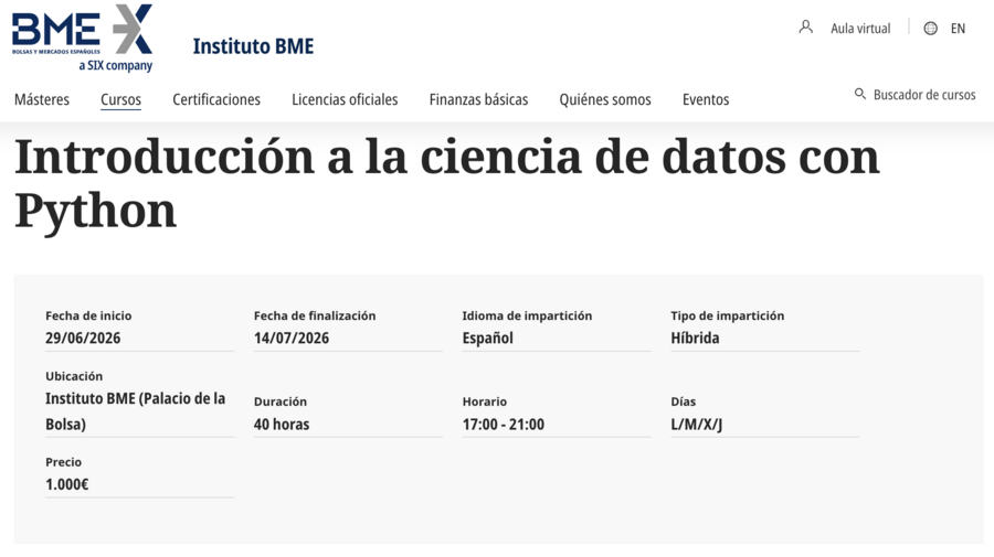 Introducción a la Ciencia de Datos en Phyton