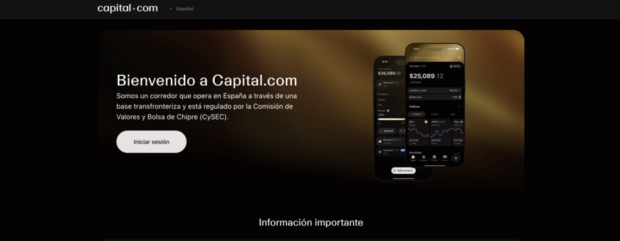 Página principal Capital.com