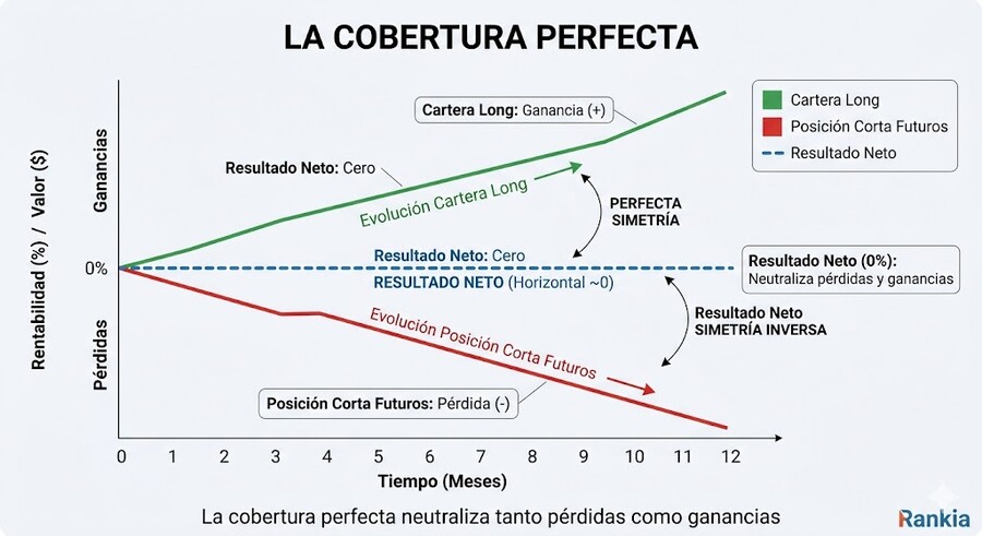 La cobertura con futuros perfecta