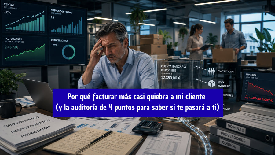 Por qué facturar más casi quiebra a mi cliente (y la auditoría de 4 puntos para saber si te pasará a ti)