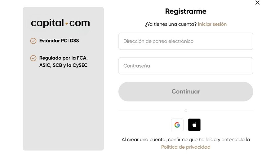 Registro Capital.com