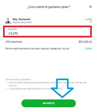 ¿Cómo establecer una orden de copy trading?