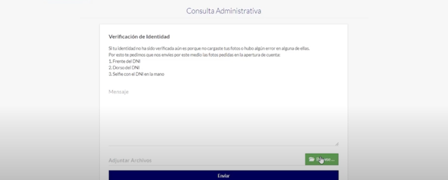 Captura de la verificación de indentidad de Bull Markets