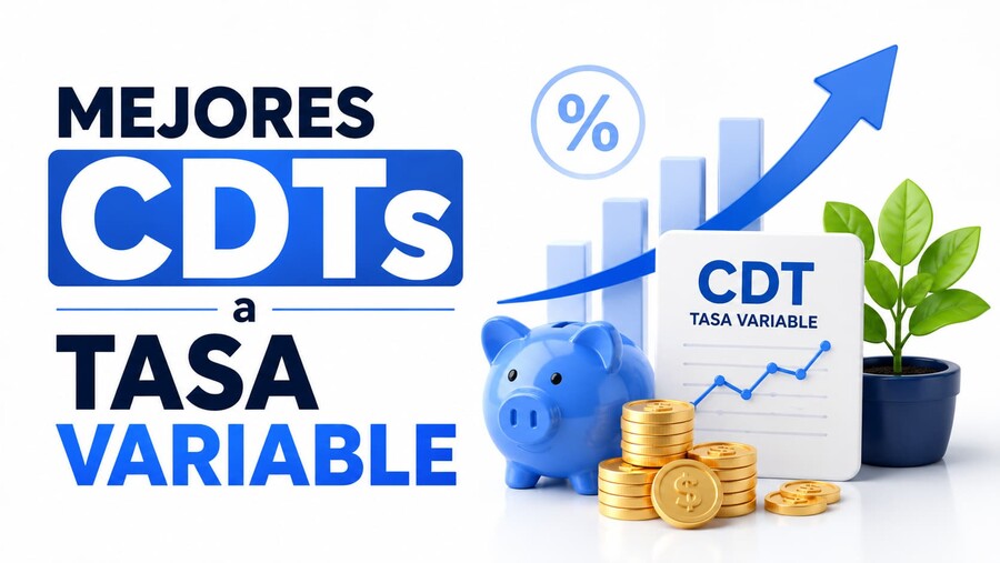 Mejores CDTs a tasa variable de Colombia