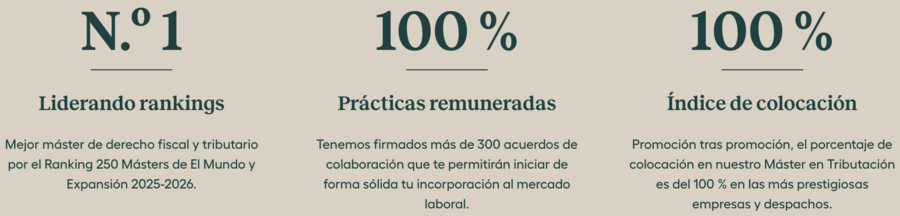 Datos máster tributación Garrigues