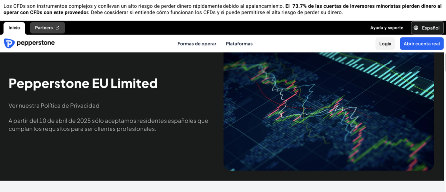 Página web de Pepperstone